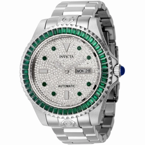 Invicta Men's Watch - Pro Diver Automatic Silver Tone and Pave Dial Bracelet | 33056