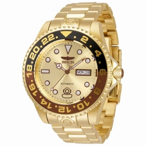 Invicta Men's Watch - Pro Diver Brown and Black Bezel Yellow Gold Bracelet | 35339