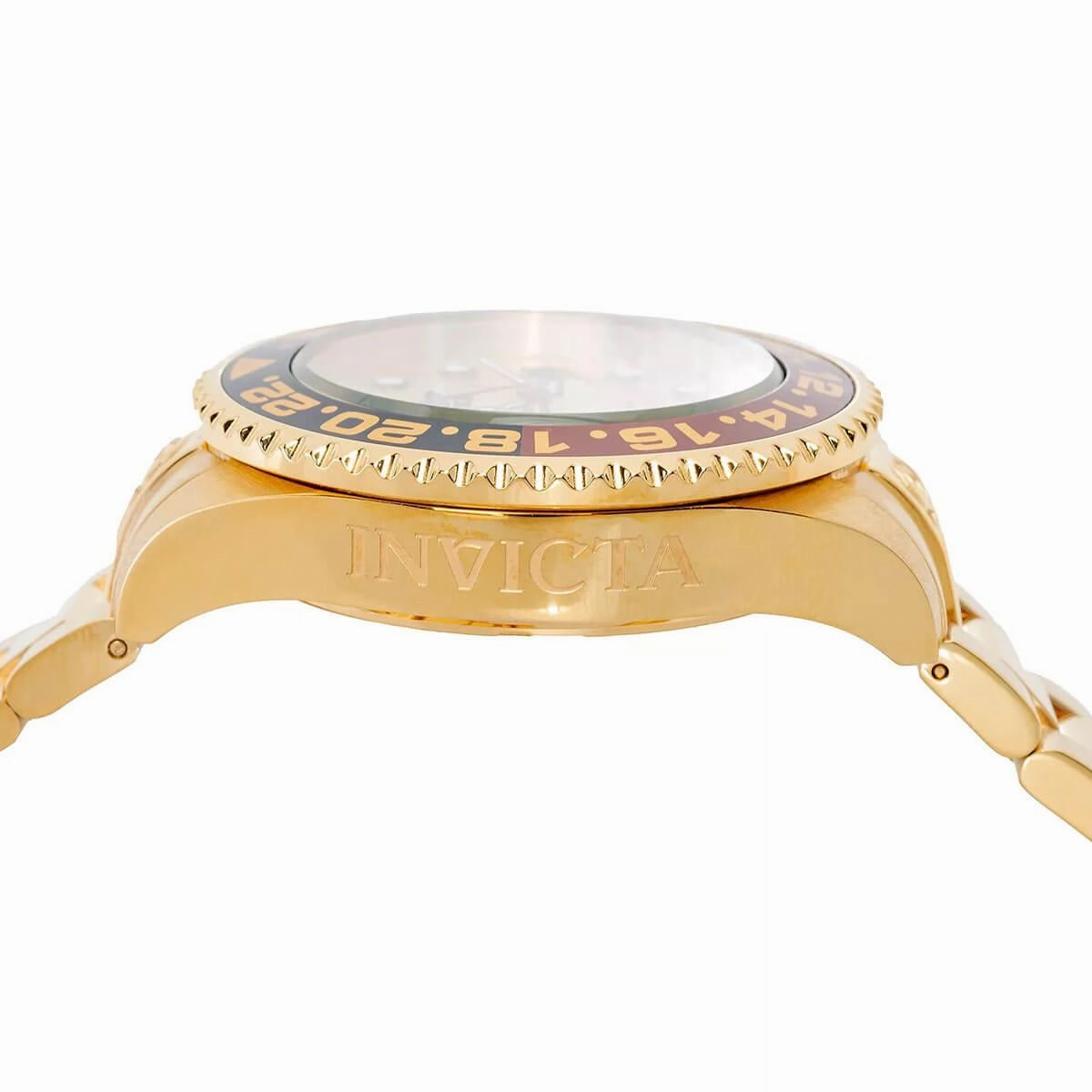 Invicta Men's Watch - Pro Diver Brown and Black Bezel Yellow Gold Bracelet | 35339