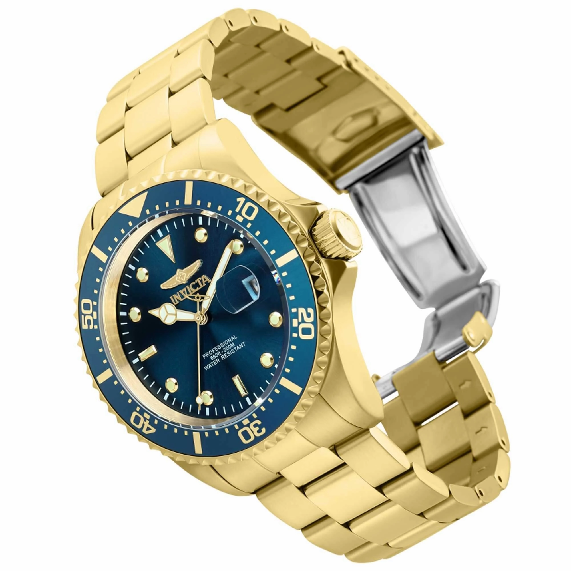 Invicta Men's Watch - Pro Diver Navy Blue Dial Date Display Steel Bracelet | 23388