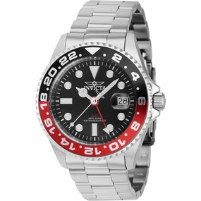 Invicta Men's Watch - Pro Diver Quartz Black Dial Silver Tone Steel Bracelet | 40951