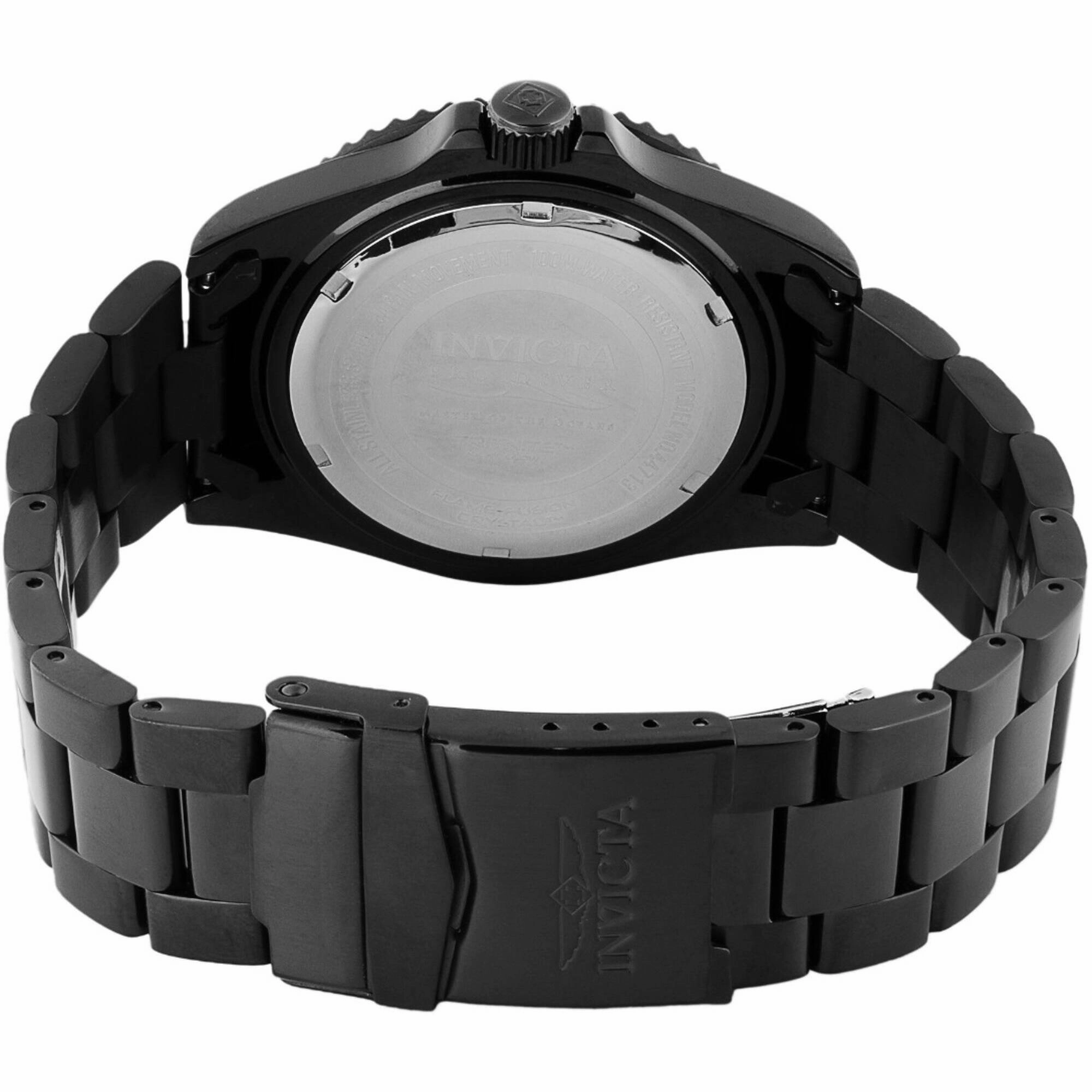 Invicta Men's Watch - Pro Diver Quartz Black Dial Stainless Steel Bracelet | 44713
