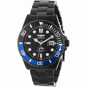 Invicta Men's Watch - Pro Diver Quartz Black Dial Stainless Steel Bracelet | 44713