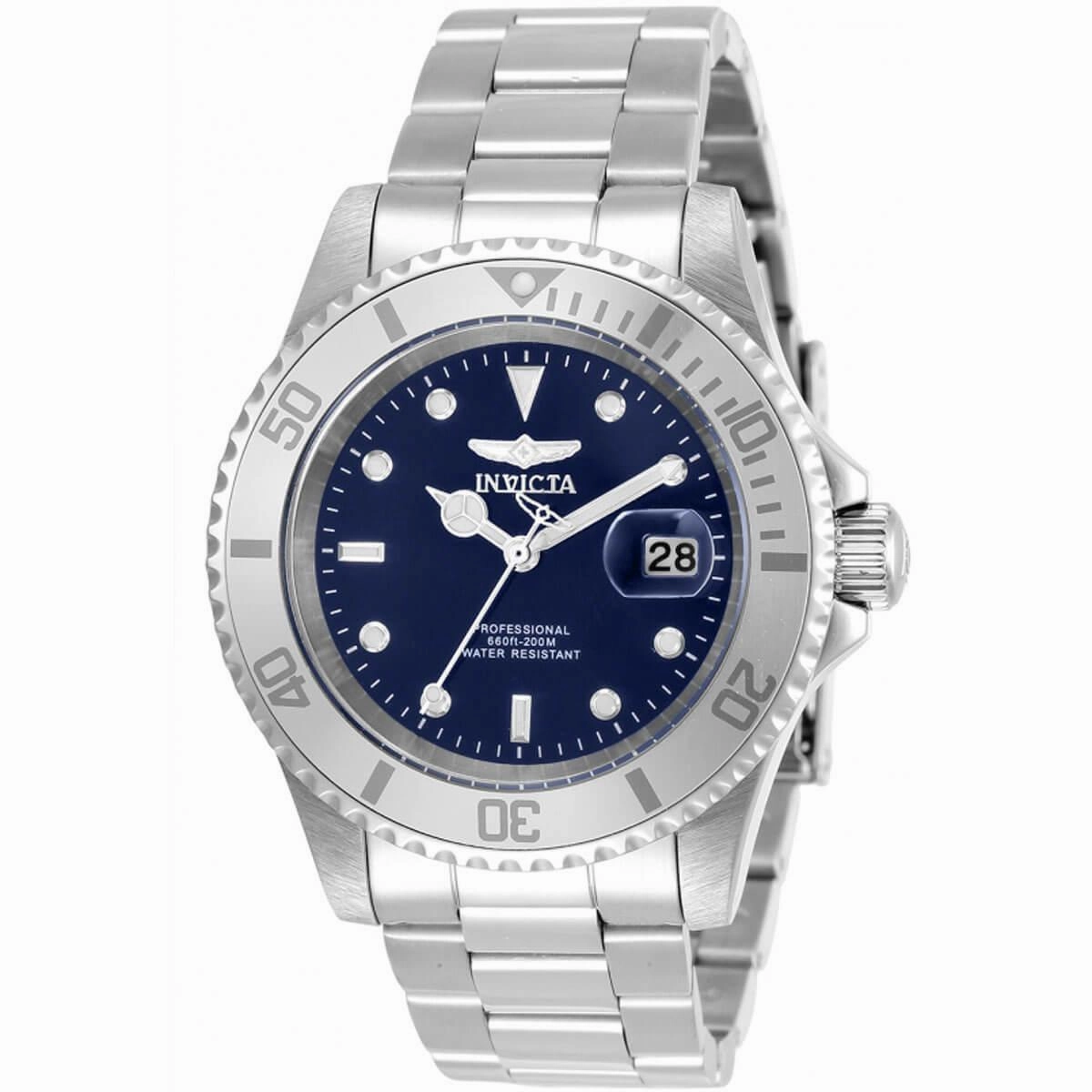 Invicta Men's Watch - Pro Diver Quartz Blue Dial Stainless Steel Bracelet | 34023
