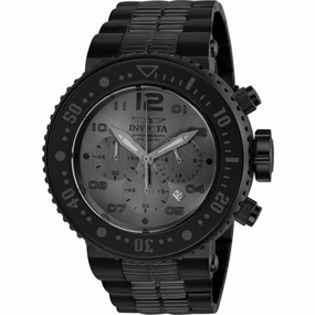 Invicta Men's Watch - Pro Diver Quartz Chrono Gunmetal Dial Steel Bracelet | 25079