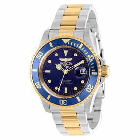 Invicta Men's Watch - Pro Diver Quartz Gold Tone and Blue Rotating Bezel | 37157