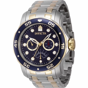 Invicta Men's Watch - Pro Diver Quartz Rotating Bezel Blue Dial TT Bracelet | 47001