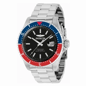 Invicta Men's Watch - Pro Diver Rotating Bezel Black Dial Silver Bracelet | 36783