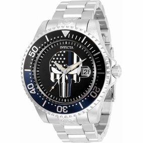 Invicta Men's Watch - Pro Diver Skull Silver Tone Stainless Steel Bracelet | 31928