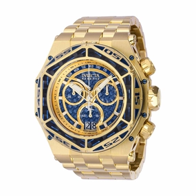 Invicta Men's Watch - Reserve Carbon Hawk Blue and Gold Tone Dial Bracelet | 38921