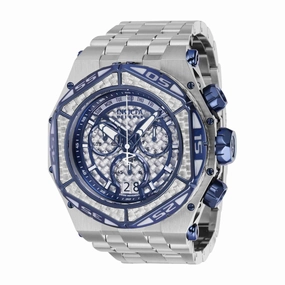 Invicta Men's Watch - Reserve Carbon Hawk Dark Blue, Silver Glass Fiber Dial | 38915