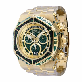 Invicta Men's Watch - Reserve Carbon Hawk Green and Gold Tone Dial Bracelet | 38922