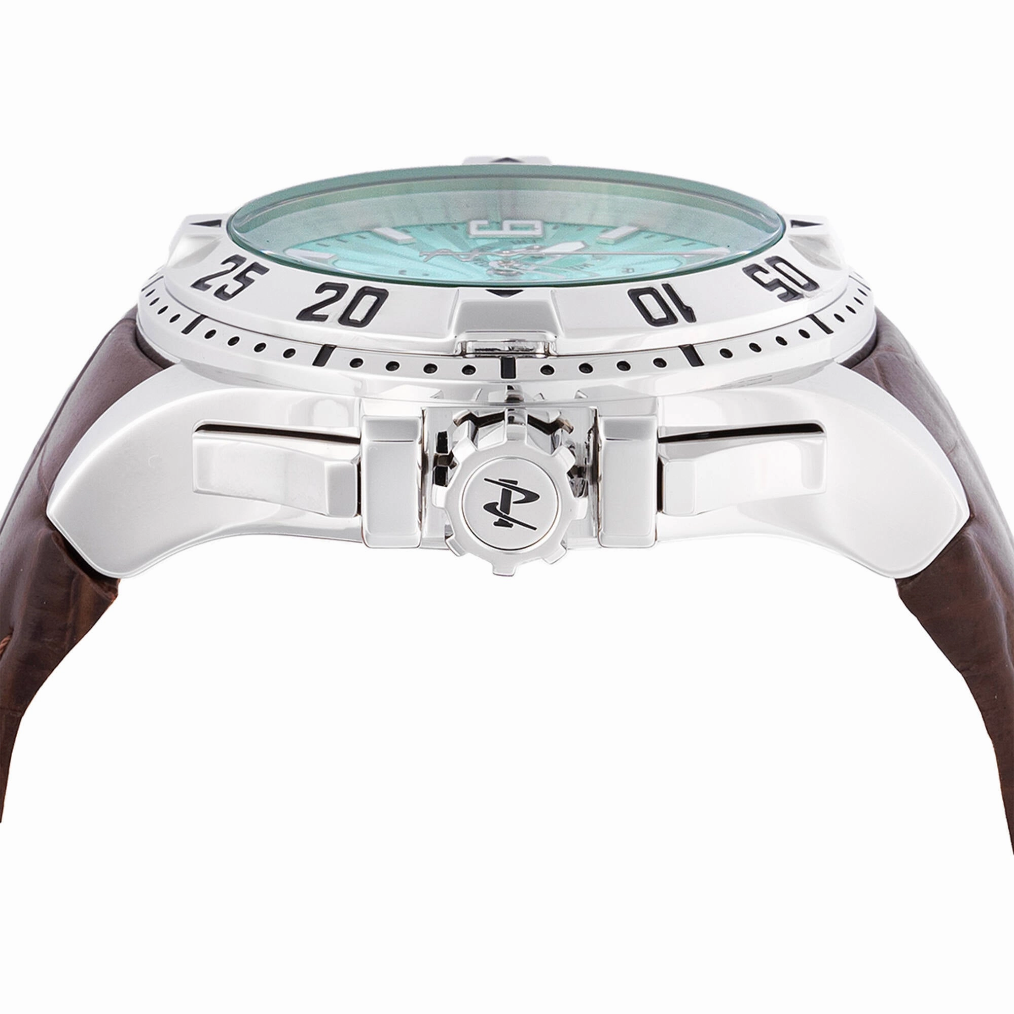 Invicta Men's Watch - Reserve Chronograph Turquoise Dial Leather Strap Date | 47712