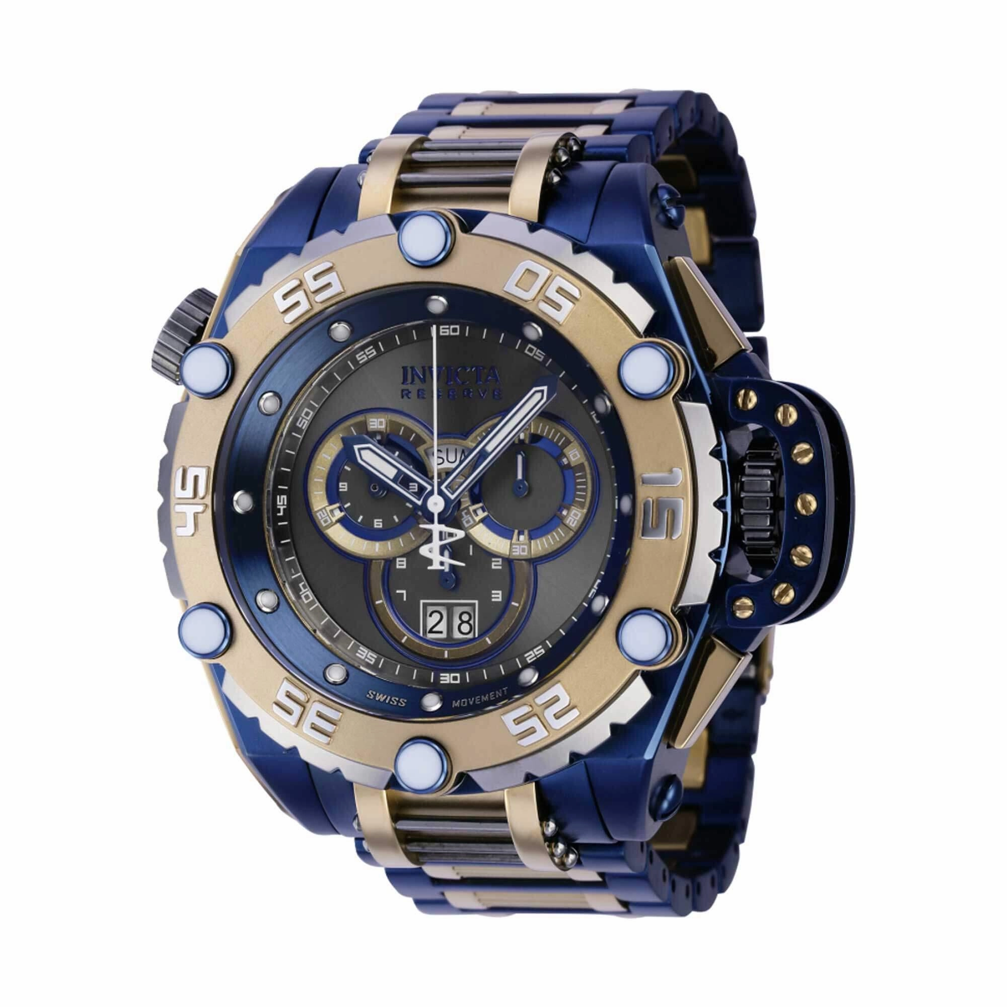 Invicta Men's Watch - Reserve Flying Fox Gunmetal, Dark Blue, Khaki Dial | 39551