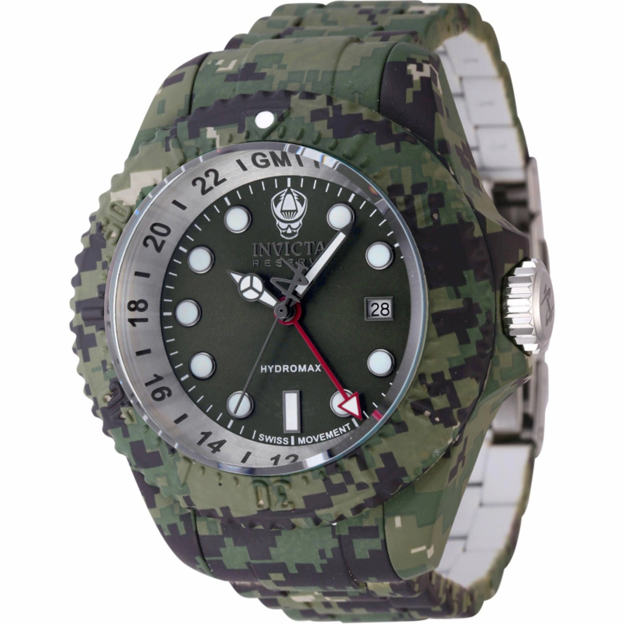 Invicta Men's Watch - Reserve Green Dial Aqua Plated Steel Bracelet Quartz | 45939