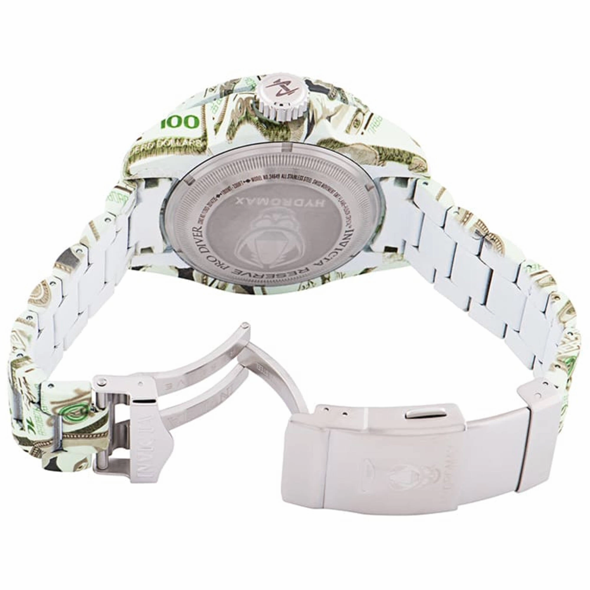 Invicta Men's Watch - Reserve Hydromax Green Dial Aqua Plated Bracelet Dive | 34649