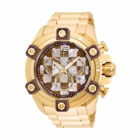Invicta Men's Watch - Reserve Octane Brown and White Dial Yellow Gold Case | 27777