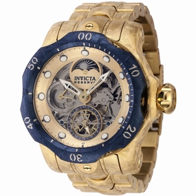 Invicta Men's Watch - Reserve Venom Automatic Gold Tone, Blue Skeleton Dial | 44436