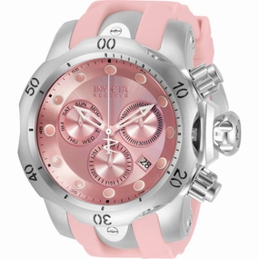 Invicta Men's Watch - Reserve Venom Chronograph Pink Silicone Strap Quartz | 33239