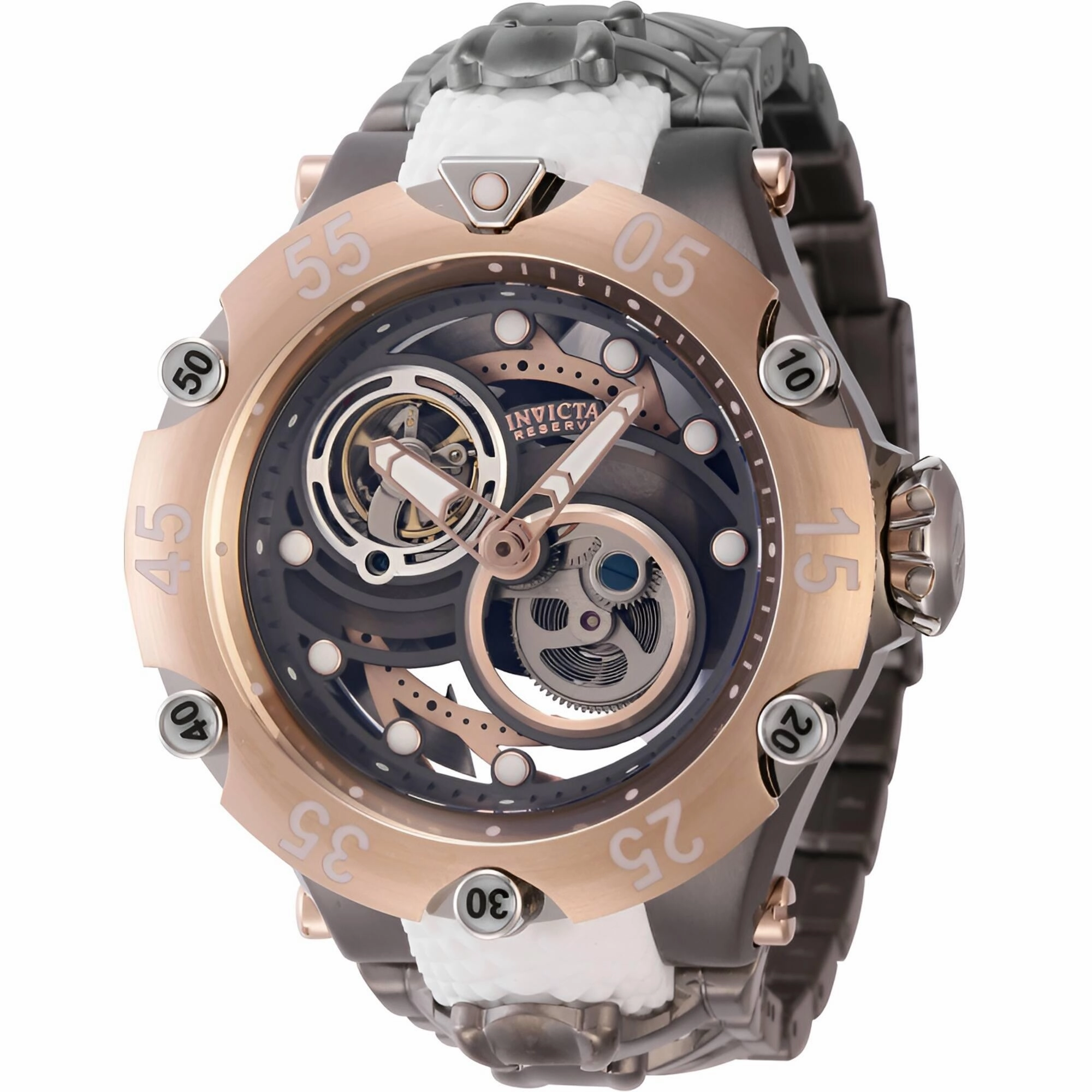 Invicta Men's Watch - Reserve Venom Cobra Automatic Titanium, White Bracelet | 43929