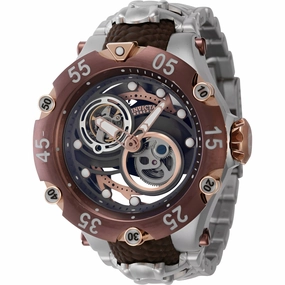 Invicta Men's Watch - Reserve Venom Cobra Dive Brown, Silver Tone Bracelet | 43916