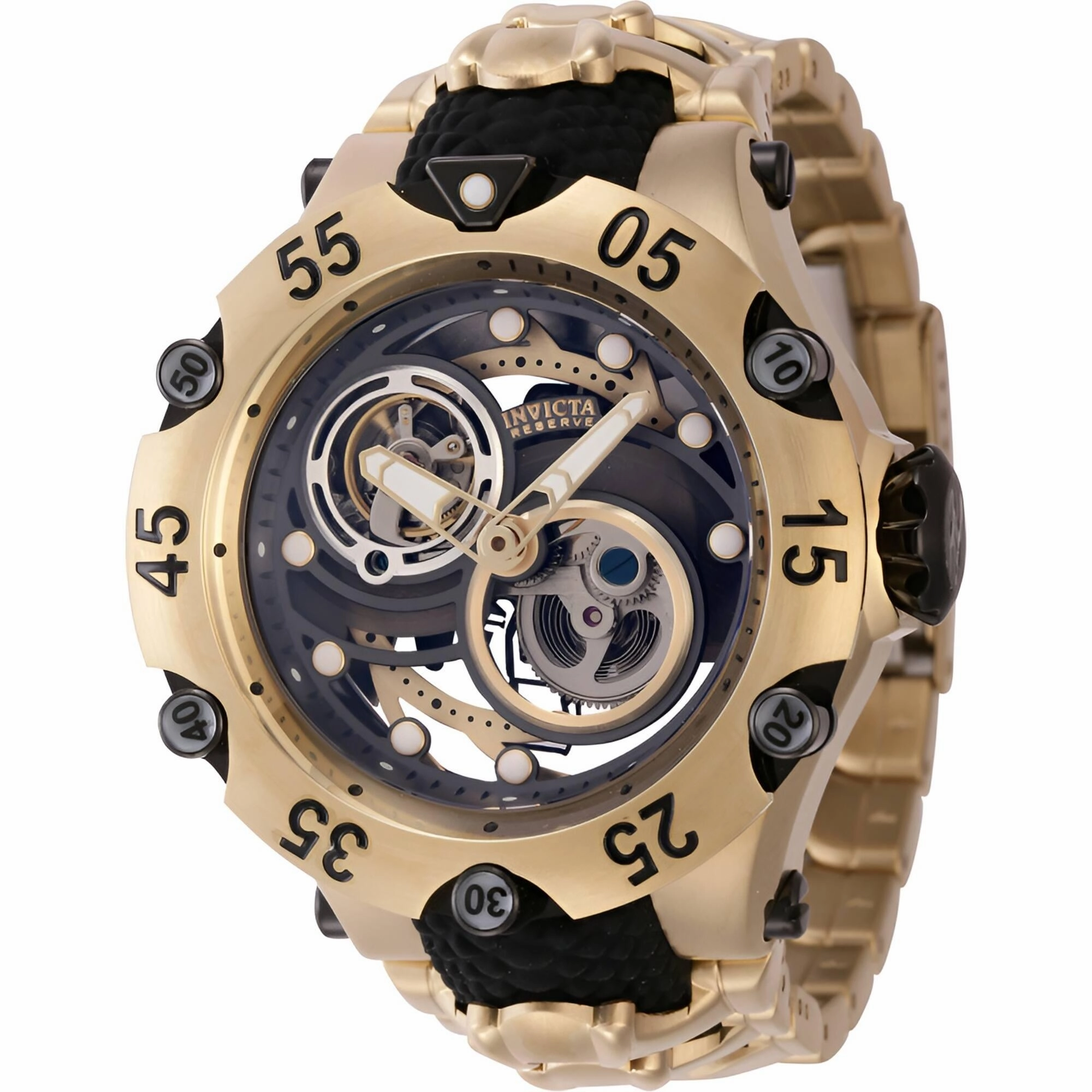 Invicta Men's Watch - Reserve Venom Cobra Yellow Gold and Black Bracelet | 43918