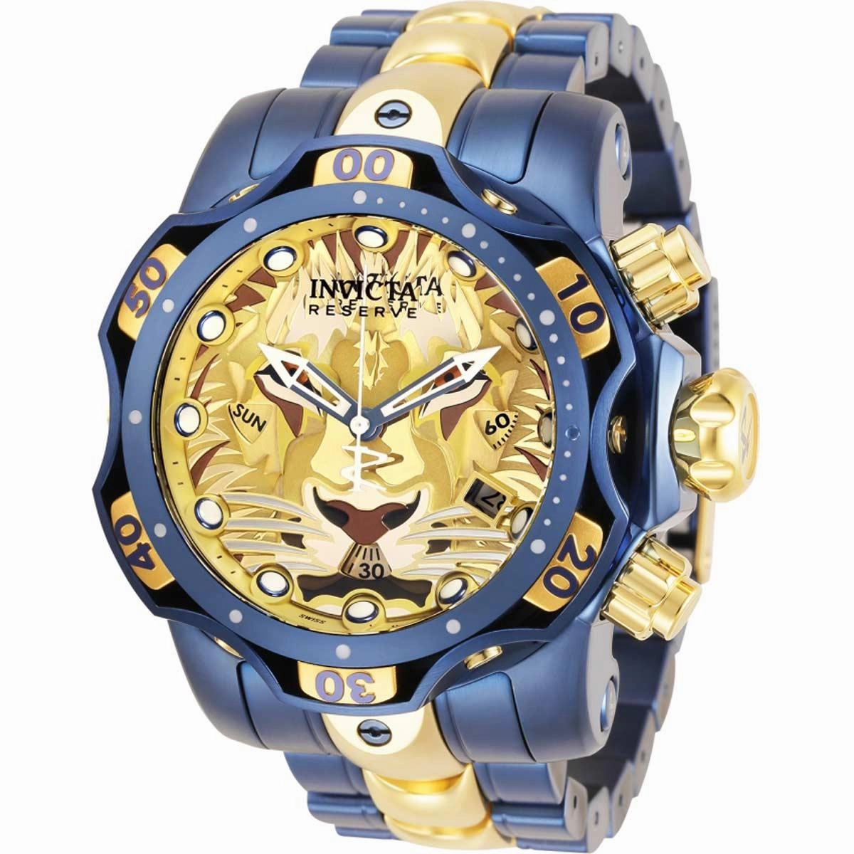 Invicta Men's Watch - Reserve Venom Gold Tone and Brown Dial Rotating Bezel | 31776