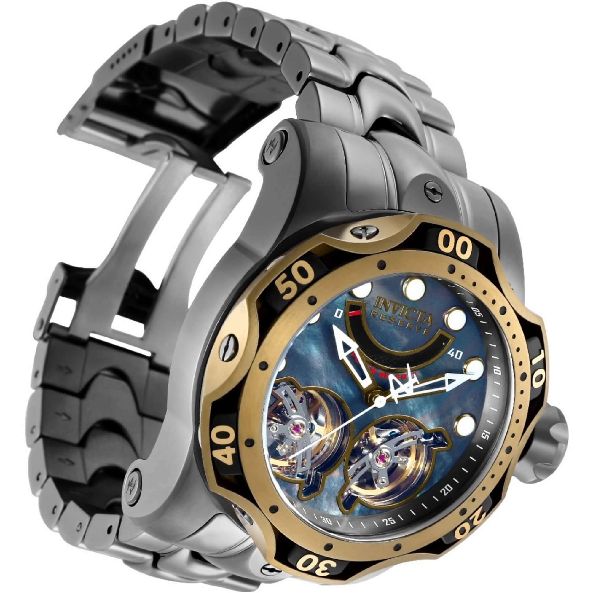 Invicta Men's Watch - Reserve Venom Open Heart Dial Titanium Steel Bracelet | 35989