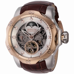Invicta Men's Watch - Reserve Venom Silver and Rose Gold Skeleton Dial Strap | 43901