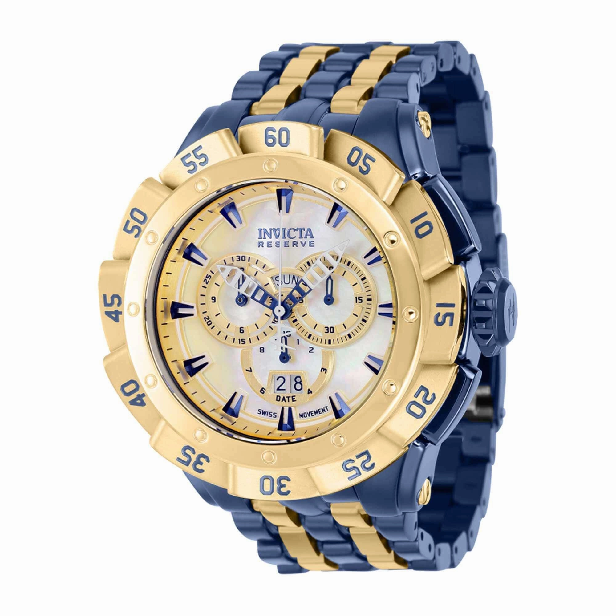 Invicta Men's Watch - Ripsaw Two Tone Dark Blue and Yellow Gold Bracelet | 38799