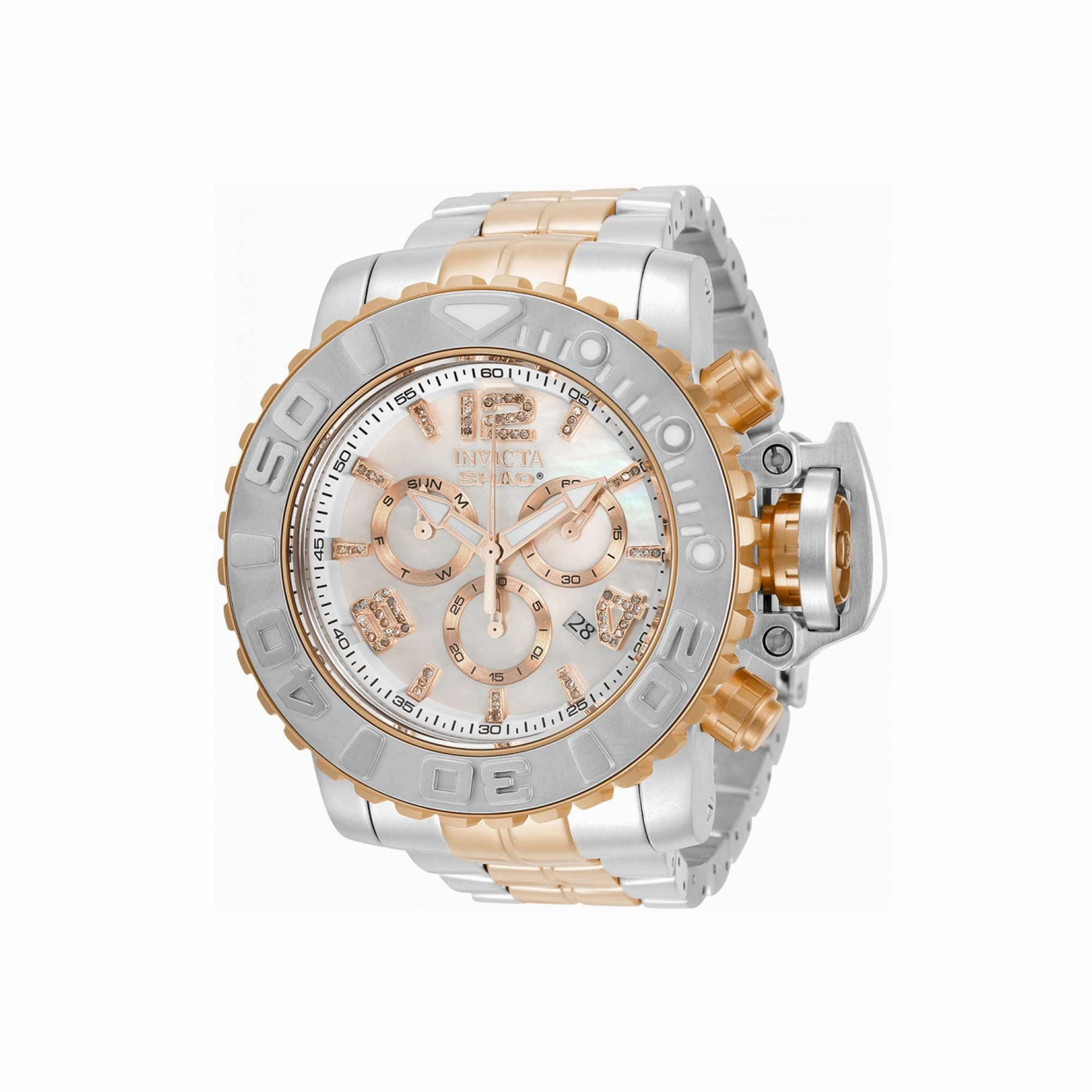 Invicta Men's Watch - Shaq Quartz Chronograph Rose and Silver Steel Bracelet | 33717