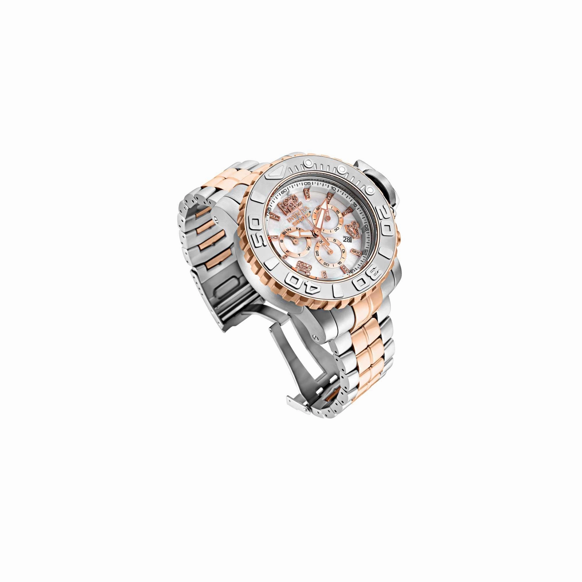 Invicta Men's Watch - Shaq Quartz Chronograph Rose and Silver Steel Bracelet | 33717