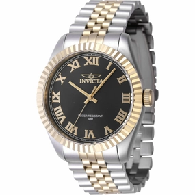 Invicta Men's Watch - Specialty Black Dial Two Tone Steel Bracelet Quartz | 47401