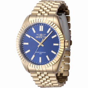 Invicta Men's Watch - Specialty Blue Dial Yellow Gold Steel Bracelet Quartz | 47490