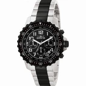 Invicta Men's Watch - Specialty Chrono Black Dial Two Tone Steel Bracelet | 1326