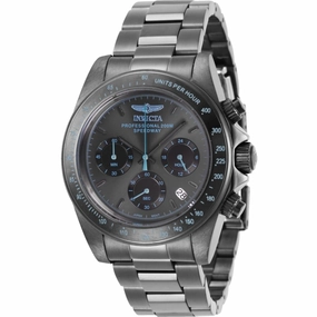 Invicta Men's Watch - Speedway Chronograph Gunmetal Dial Steel Bracelet Date | 27772