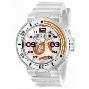 Invicta Men's Watch - Star Wars BB8 Antique Silver Tone and Orange Dial Strap | 27673