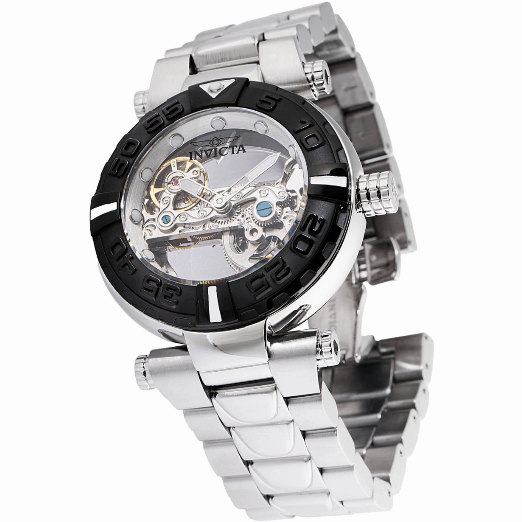 Invicta Men's Watch - Subaqua Automatic Rotating Bezel Silver Steel Bracelet | 45893