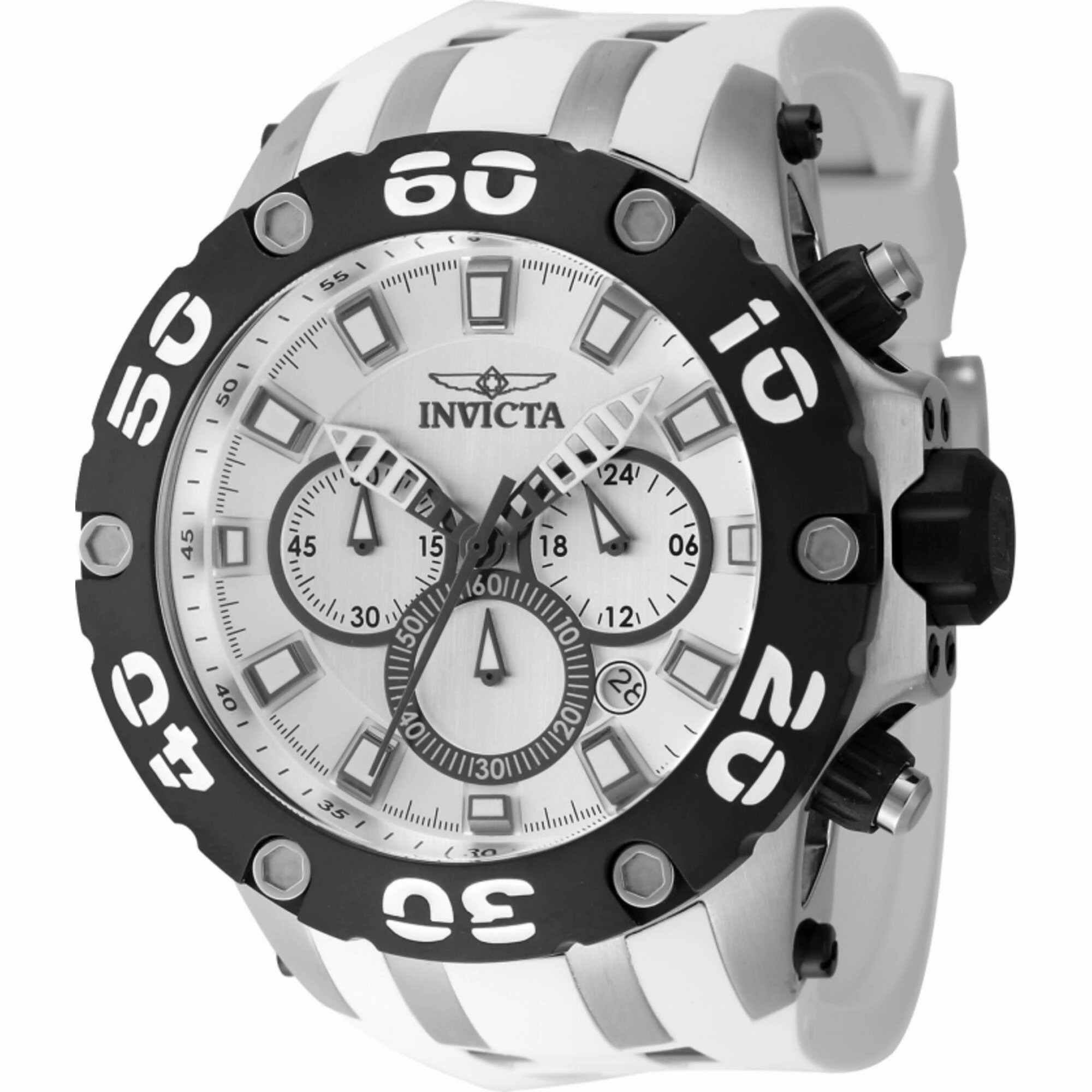 Invicta Men's Watch - Subaqua Chronograph Steel and White Polyurethane Strap | 46512