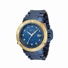 Invicta Men's Watch - Subaqua Noma III Gold Tone Bezel Dark Blue Bracelet | 35621
