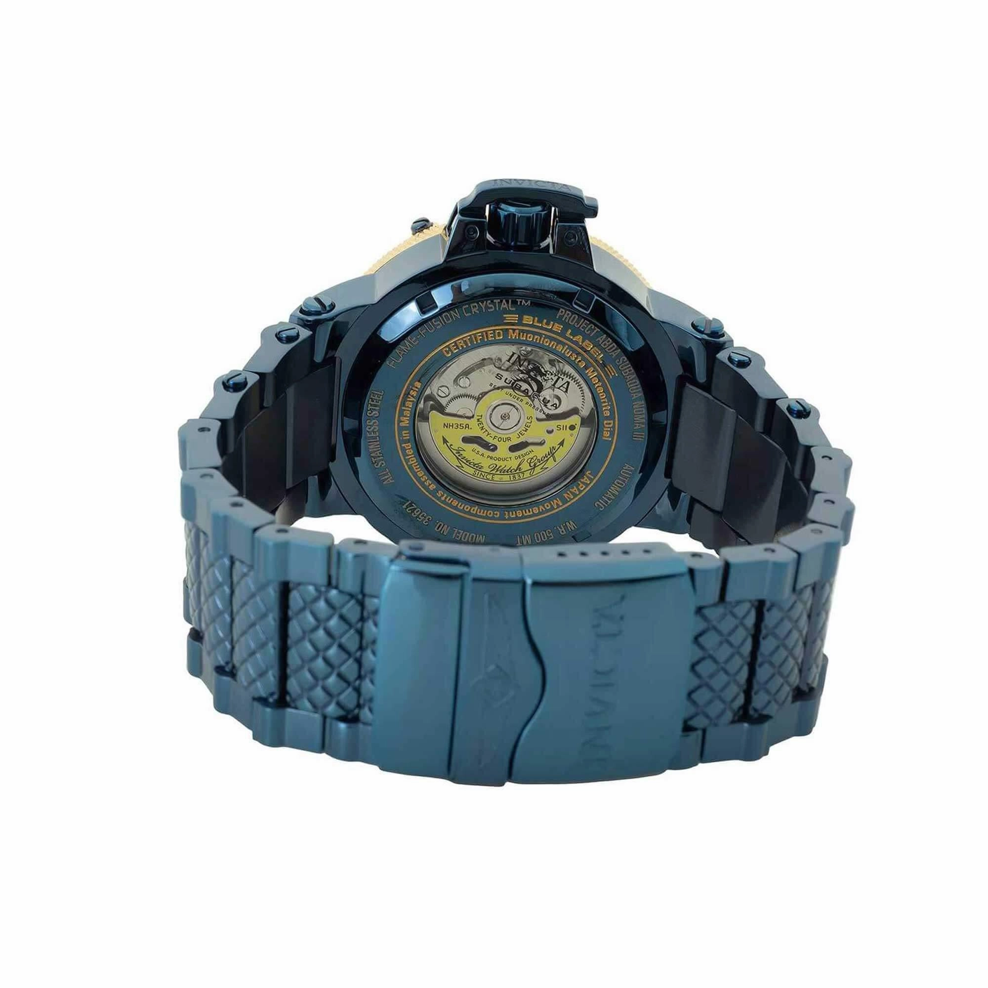 Invicta Men's Watch - Subaqua Noma III Gold Tone Bezel Dark Blue Bracelet | 35621