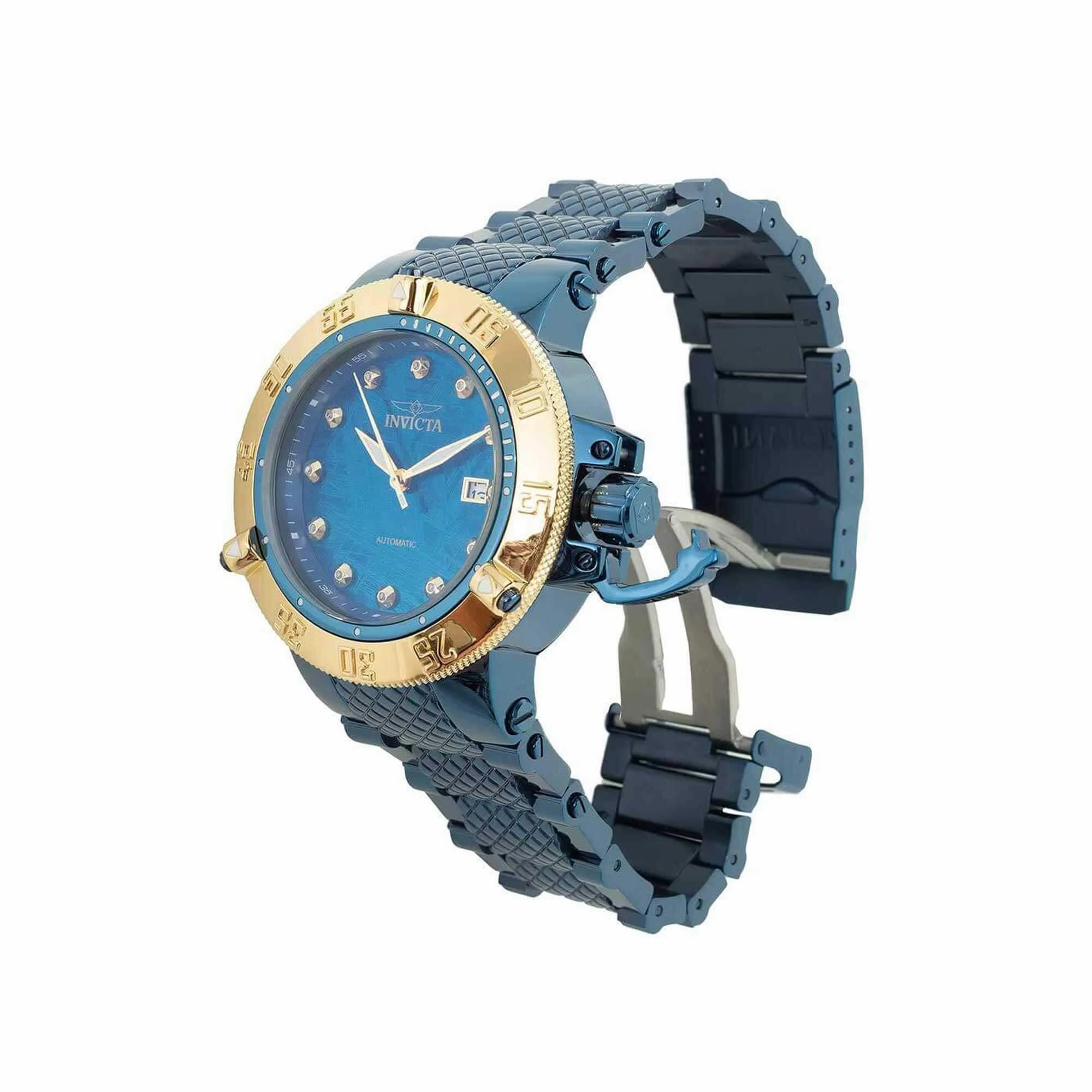 Invicta Men's Watch - Subaqua Noma III Gold Tone Bezel Dark Blue Bracelet | 35621