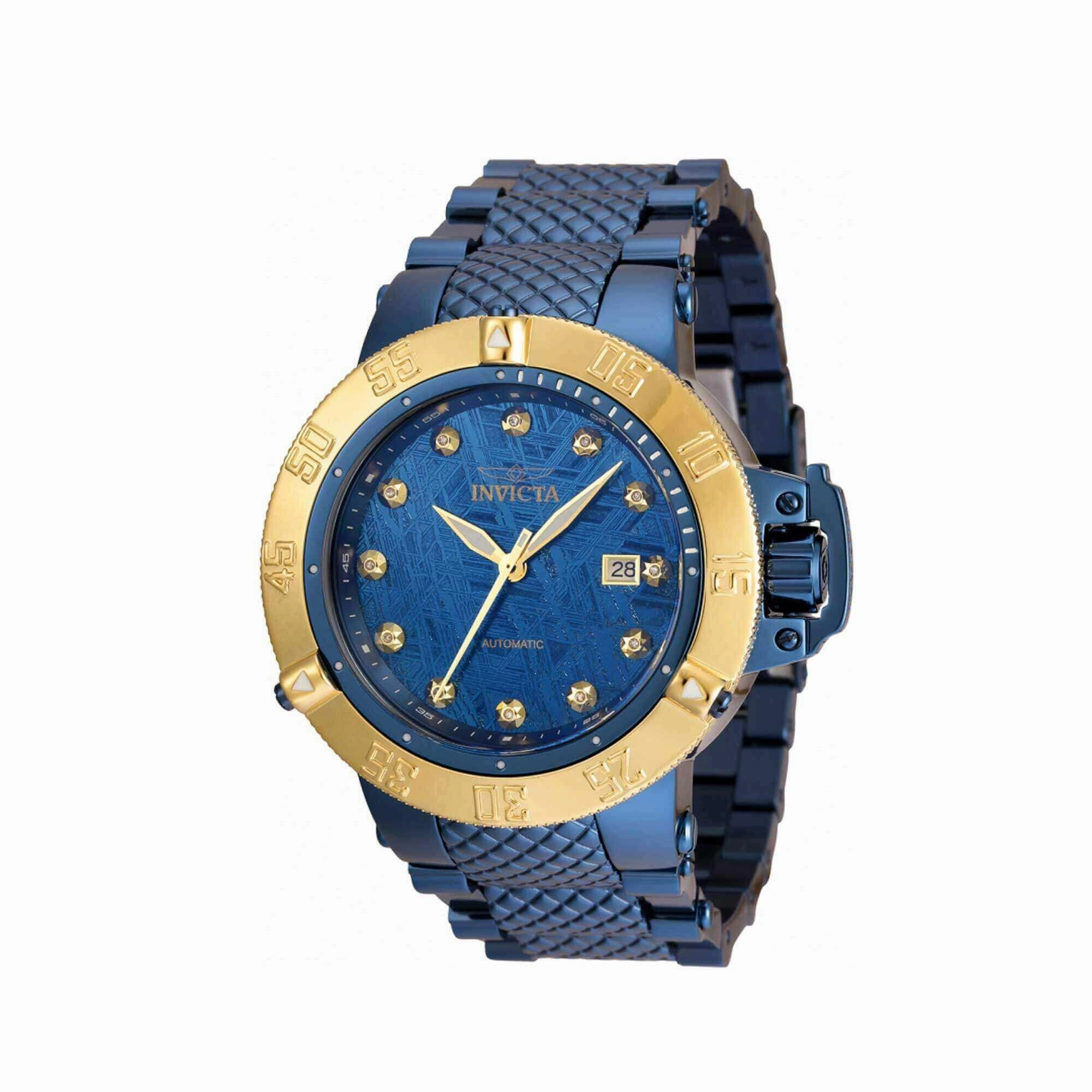 Invicta Men's Watch - Subaqua Noma III Gold Tone Bezel Dark Blue Bracelet | 35621