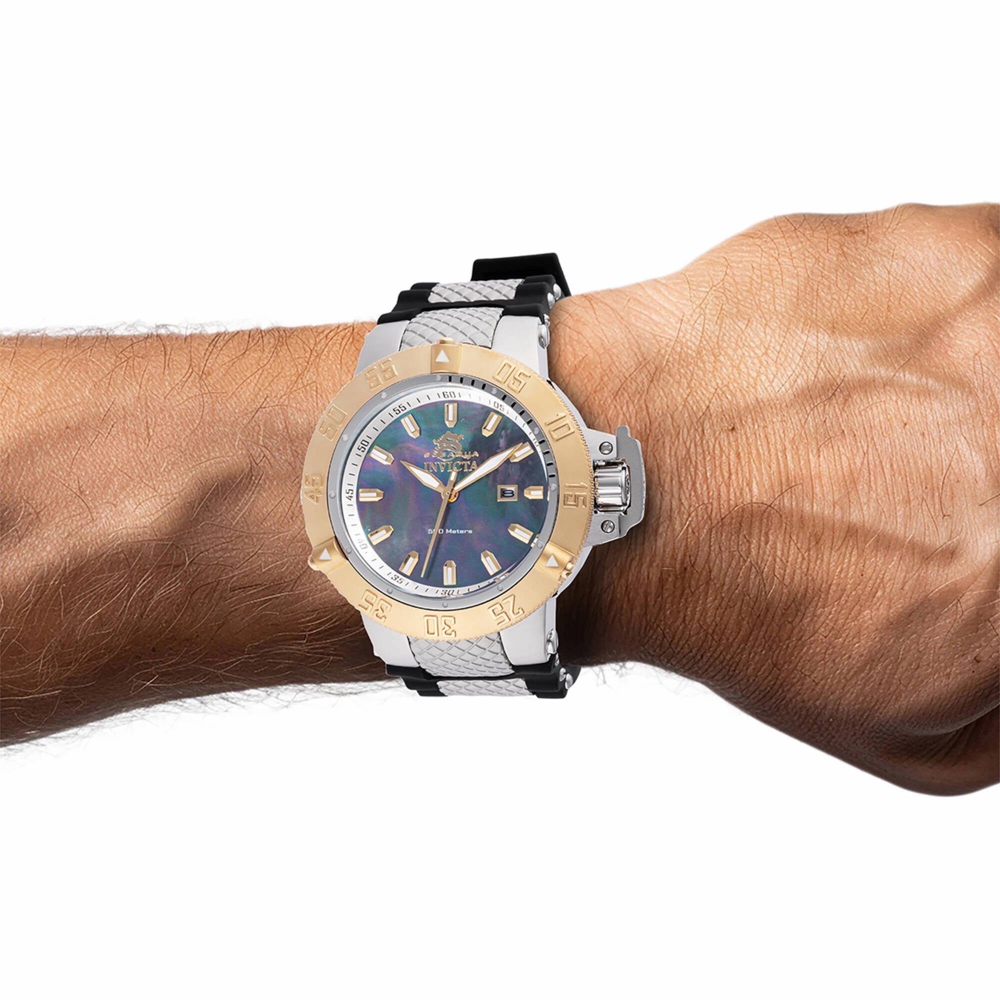 Invicta Men's Watch - Subaqua Noma III MOP Dial Black and Silver Strap Date | 46454