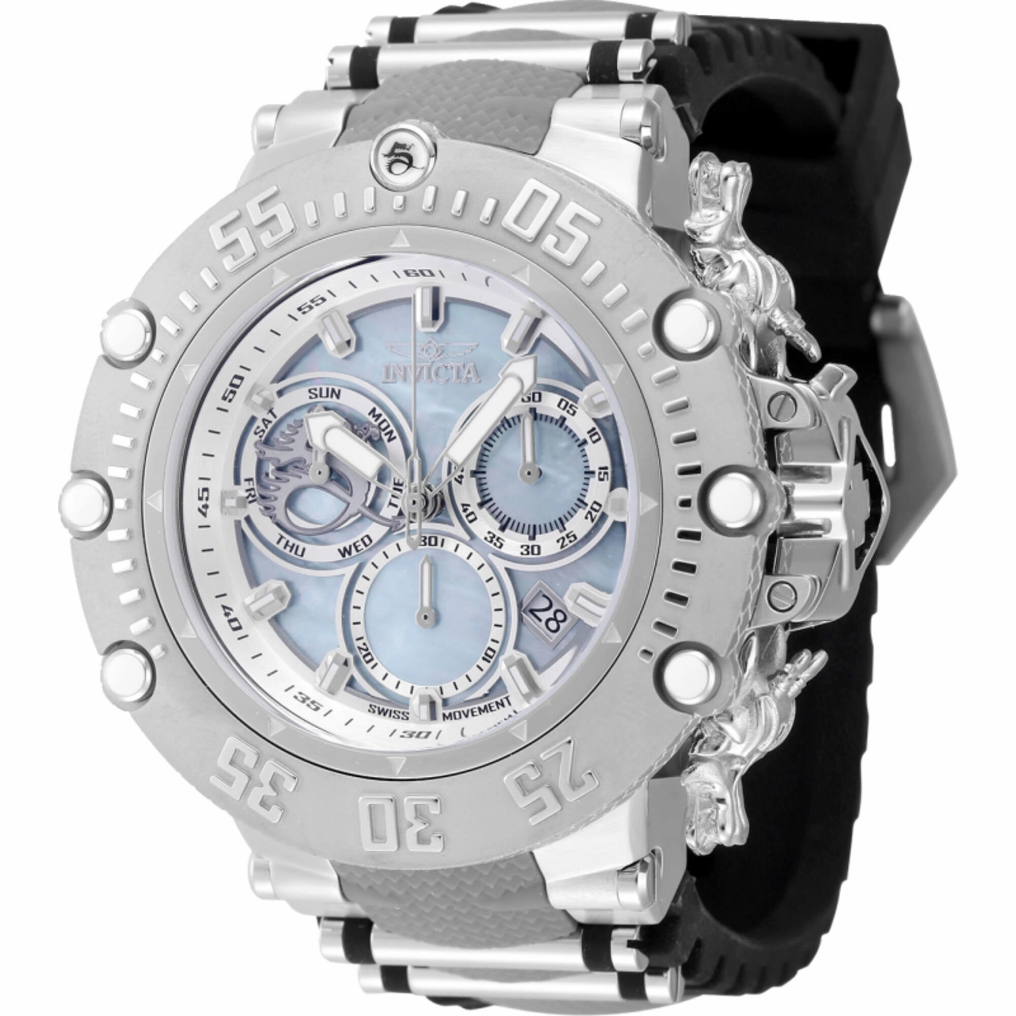 Invicta Men's Watch - Subaqua Quartz Chrono Silver and Black MOP Dial Strap | 47613