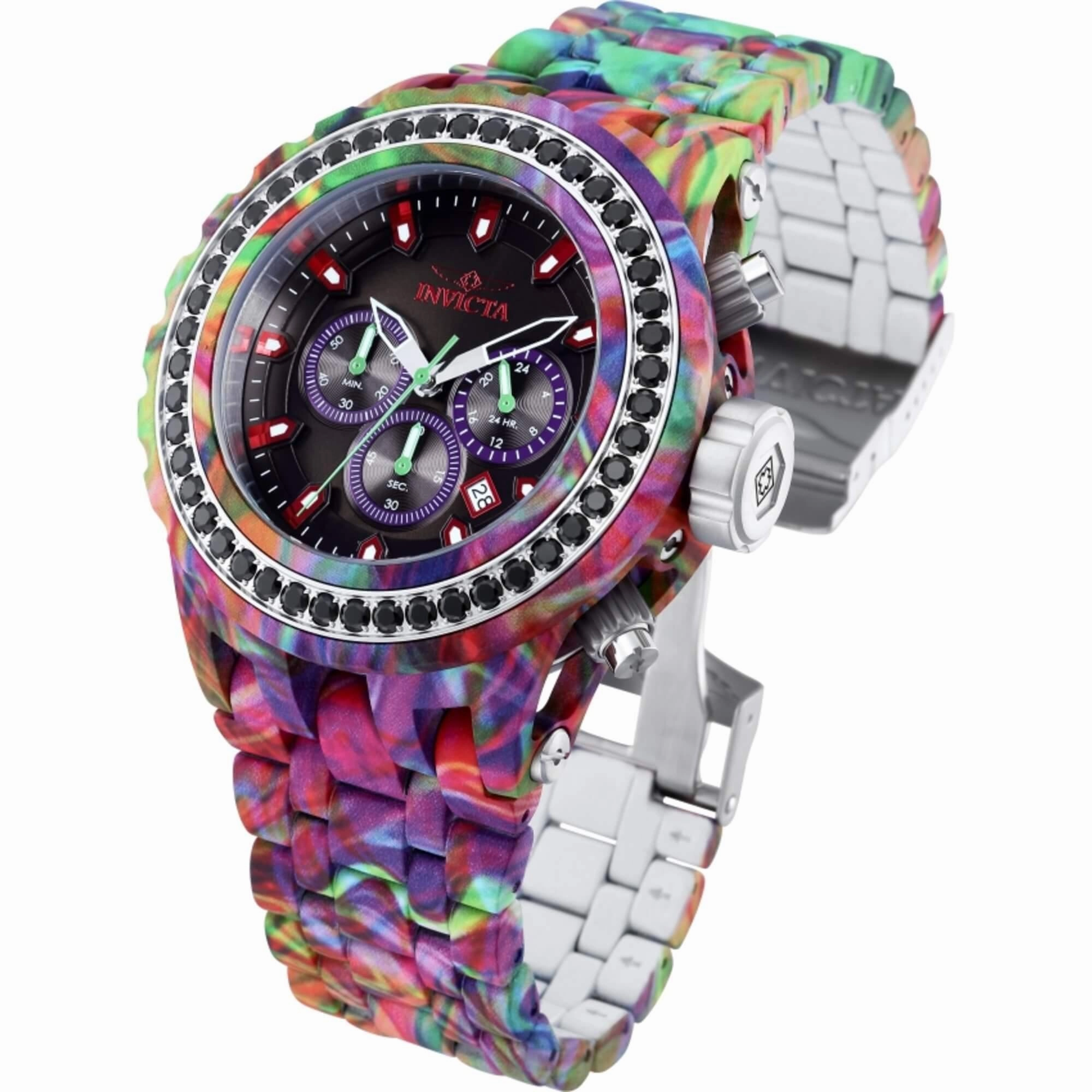 Invicta Men's Watch - Subaqua Quartz Purple and Black Dial Aqua Bracelet | 35433