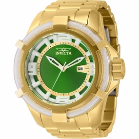 Invicta Men's Watch - ThermoGlow Green and Gold Dial Steel Bracelet Quartz | 42353