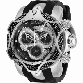 Invicta Men's Watch - Venom Chronograph Gunmetal and Silver Dial Black Strap | 32773