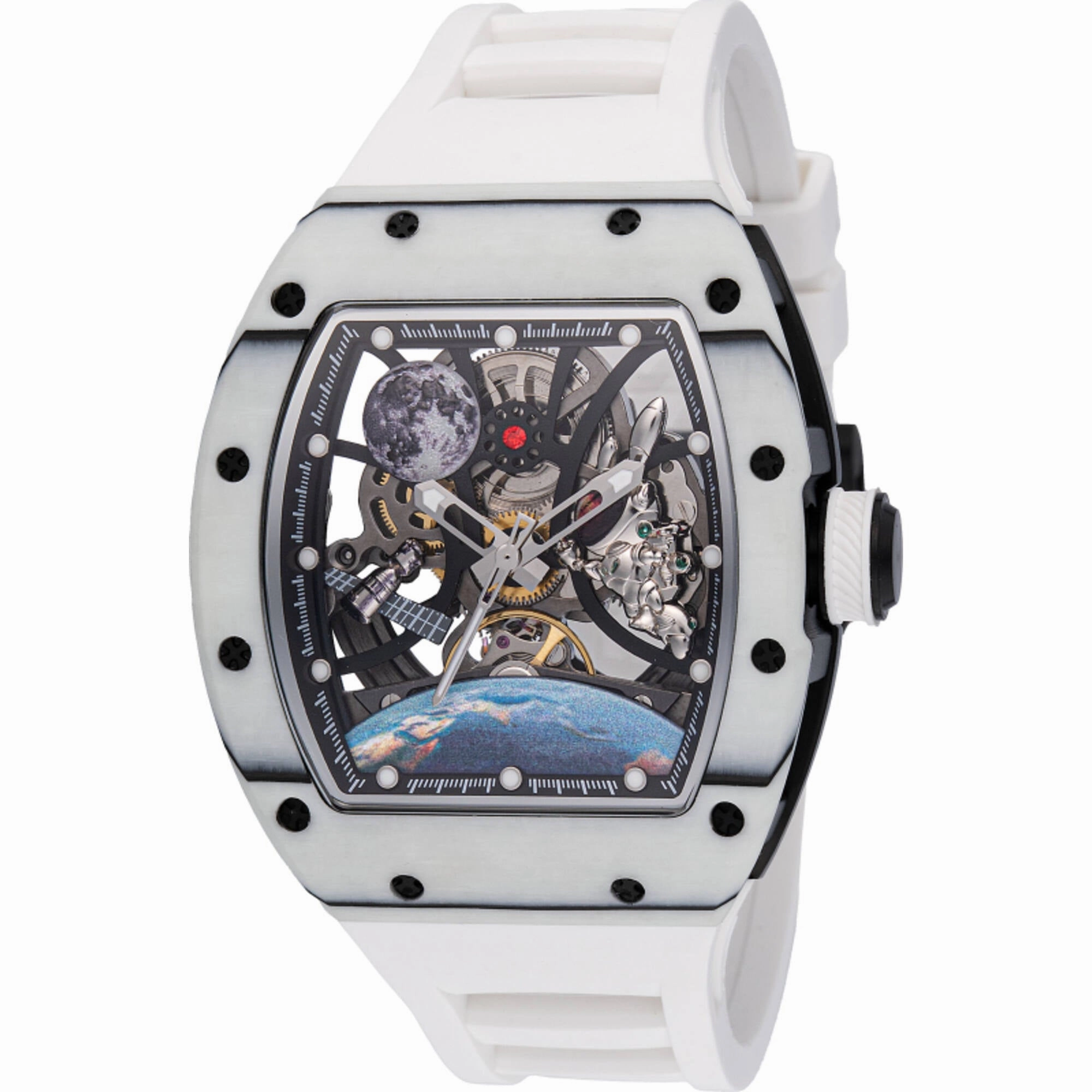 Invicta Men's Watch S1 Rally Interstellar Chrono Skeleton Dial White Strap 49012