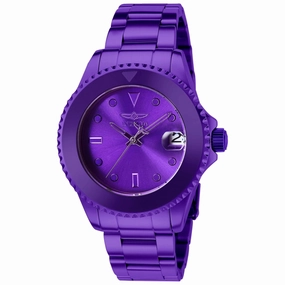 Invicta Women's Automatic Watch - Pro Diver Purple Dial Rotating Bezel Bracelet | 38317